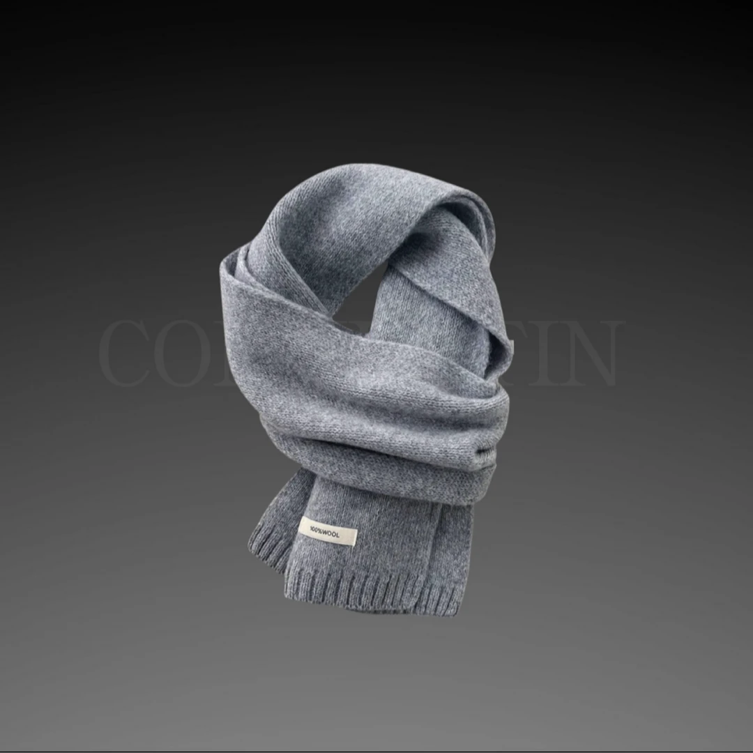 CONNIE TIN  澳羊毛纯色极简针织围脖