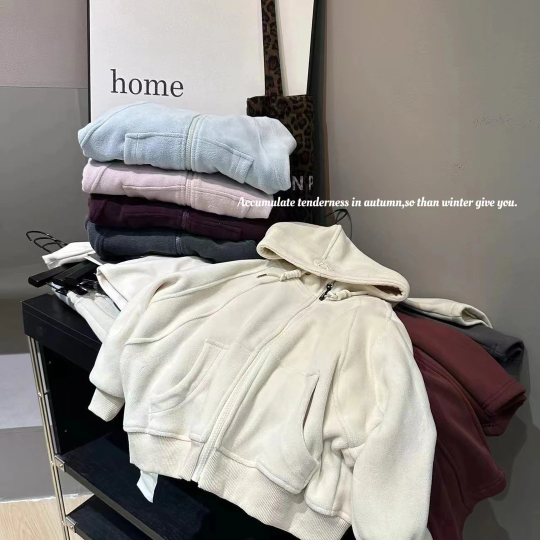 K1069奥利绒刺绣连帽开衫外套zj1600