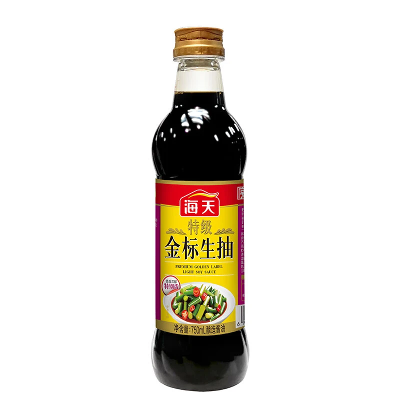 海天0添加特级金标生抽 750mL/瓶