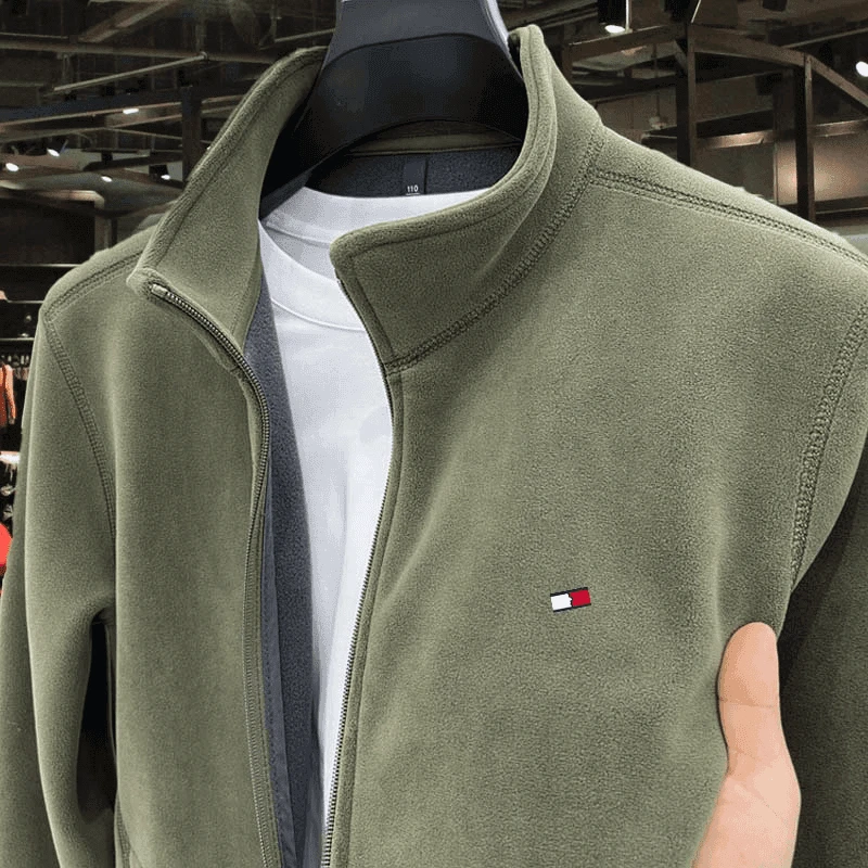 【美式撤柜】正品限购汤米希凯男士奥利绒新疆棉拉链开衫长袖男外套