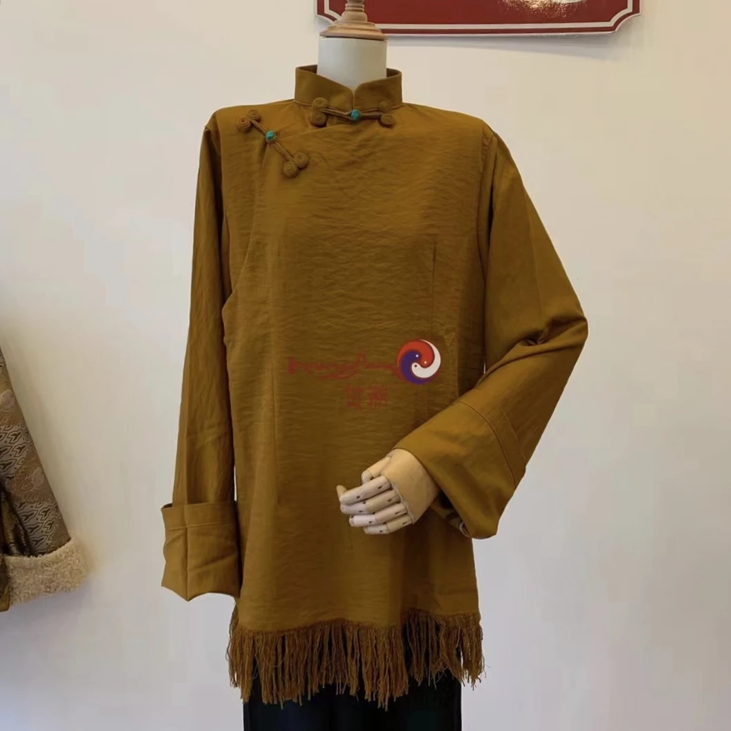 精品藏式长须棉麻衬衫百搭