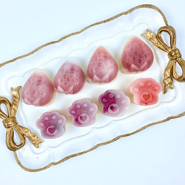 【草莓造型】 蜂蜡制成手工DIY摆件 颜色随机