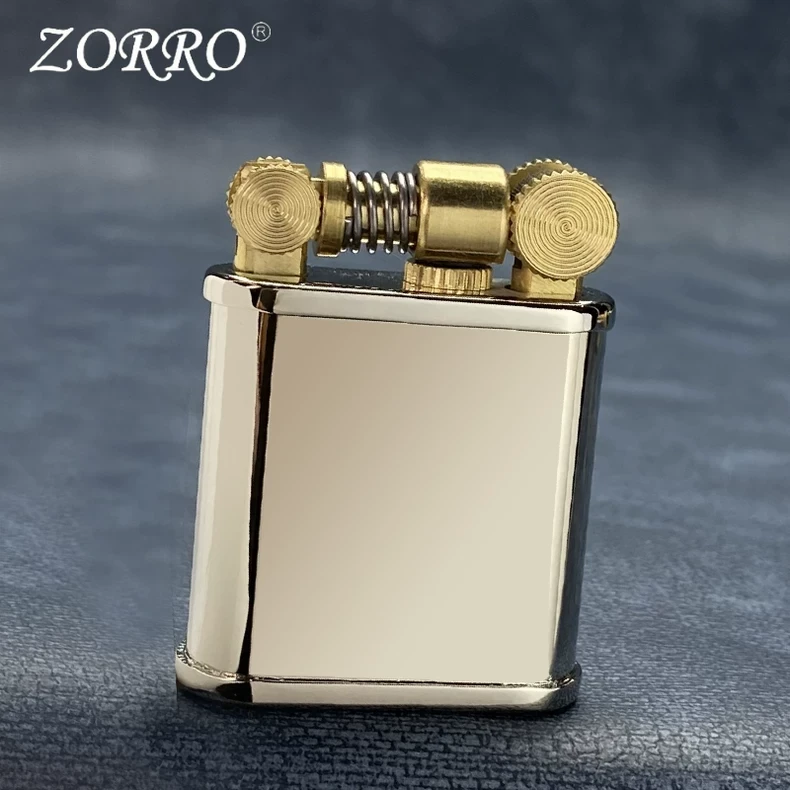 佐罗zorro煤油打火机男创意滑动点火个性定制黄铜老式砂轮送男友