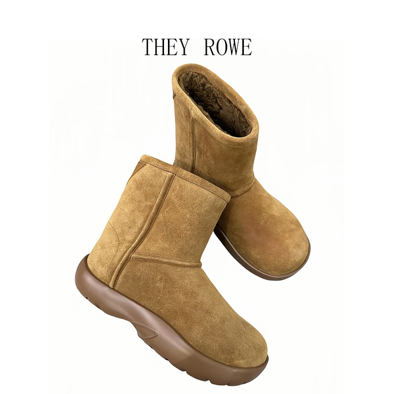 （小琪家特惠）BV低帮雪地靴皮毛一体短筒雪地靴