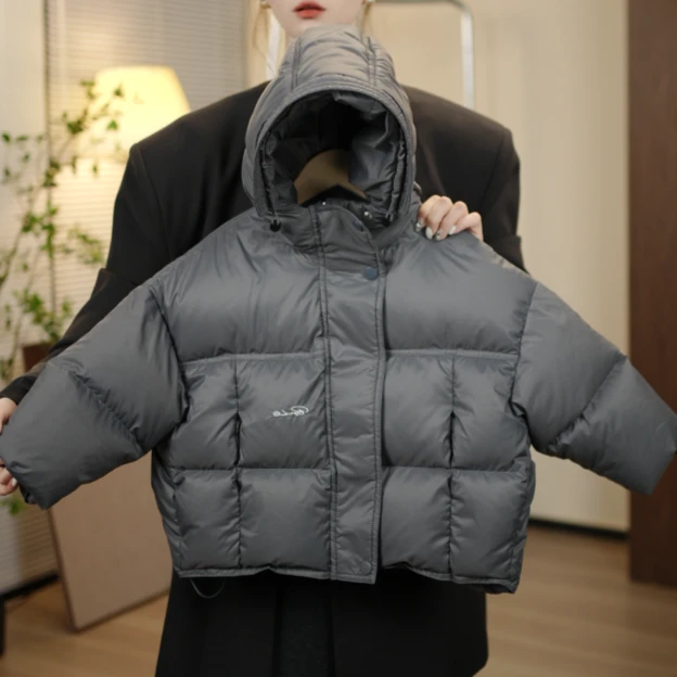 【两个小盆友】儿童羽绒服中小童时尚连帽加厚保暖冬季宽松外套8423