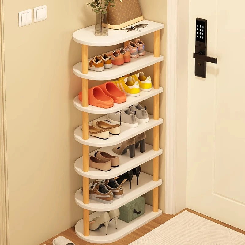 鞋柜家用门口鞋架出租房专用简易大容量多层实木鞋架子入门置物架