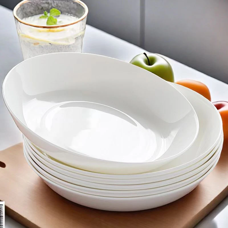 【饭盘】纯白骨瓷餐具盘子简约餐盘盘子盘子家用碗盘餐具正品