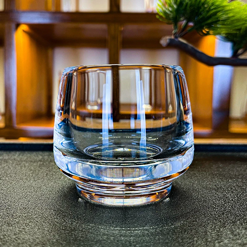 原矿水晶主人杯小杯子饮茶杯大气高端中式日常送礼