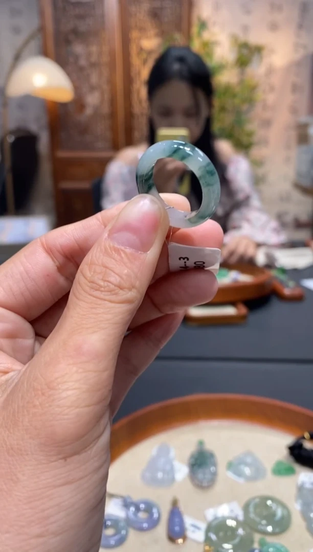 【闪购商品】翡翠挂件未镶嵌戒圈#15