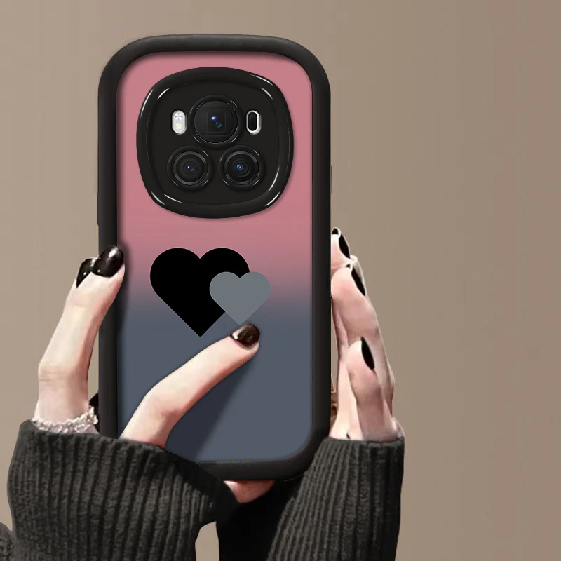 适用荣耀Magic6Pro手机壳渐变爱心女新款可爱荣耀Magic5lite软外