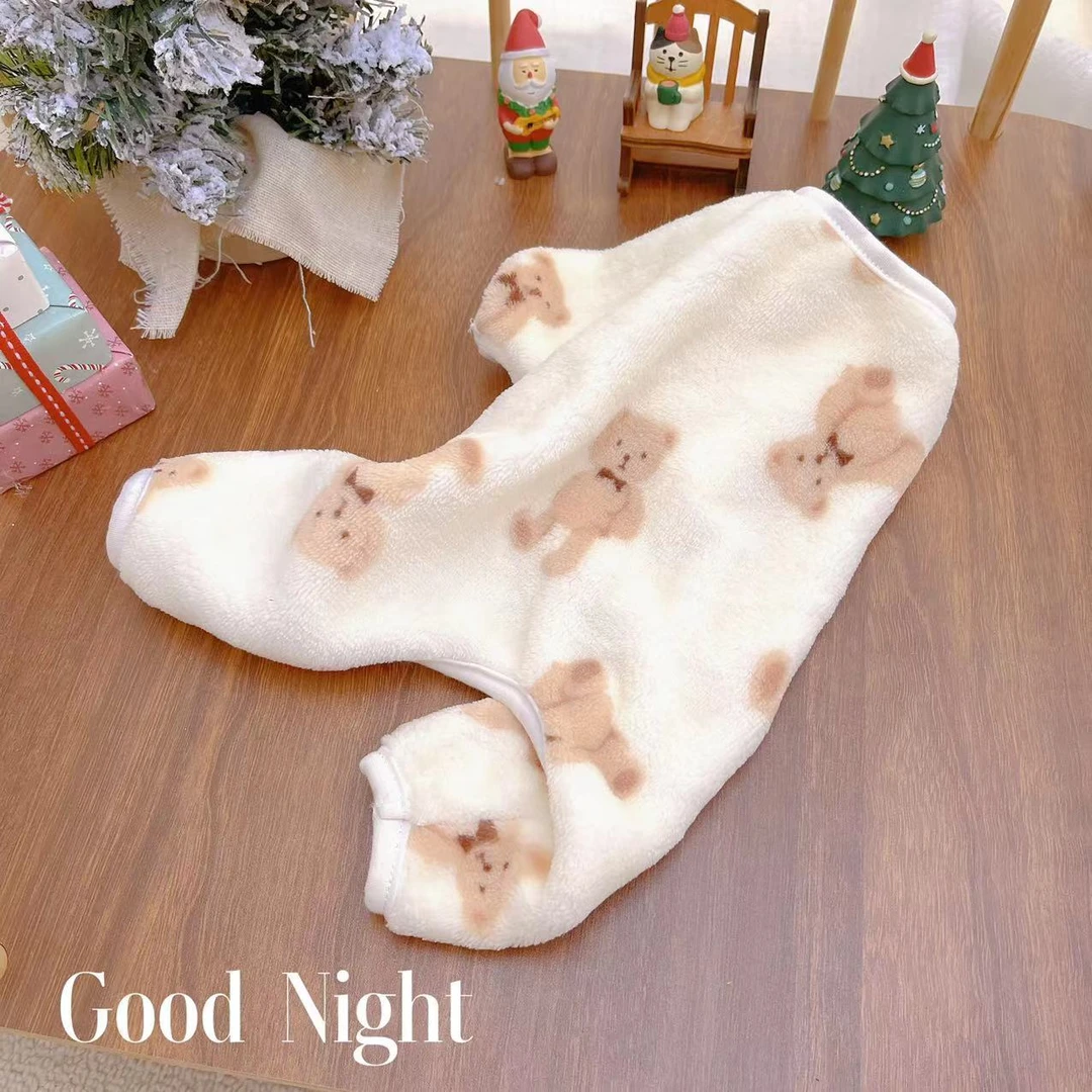 【清仓】宠物衣服秋冬双面绒保暖四脚家居服泰迪比熊中小型犬服装