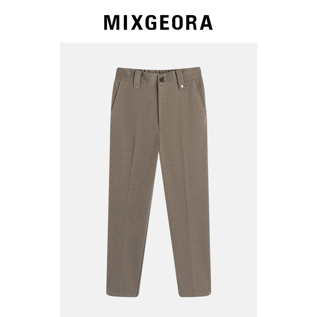 【断码清仓】秋冬男士轻奢舒适商务休闲简约九分毛呢西裤休闲裤K282