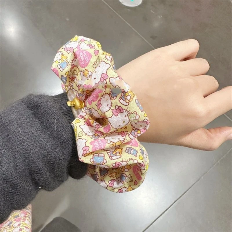 高颜值粉色Kitty大肠圈甜美可爱少女马尾发绳洋气爆款丸子头发绳