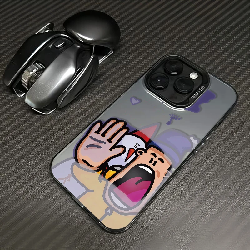 高级趣味哈气小人iPhone15/14promax手机壳xr苹果13/12/11潮xs套