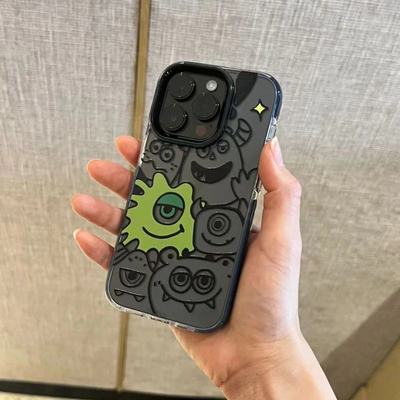新款单眼怪兽iPhone14pro手机壳xr防摔13/12不包xs透明11苹果7p软