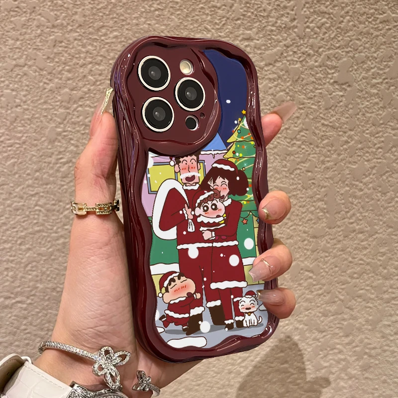 QUKE圣诞小新一家适用iPhone15/14/13手机壳苹果小米vivo华为oppo