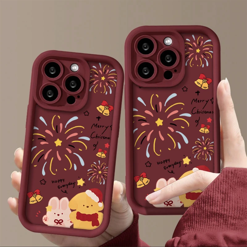 新年彩色烟花适用iphone15苹果14手机壳13华为vivo小米oppo软xr套