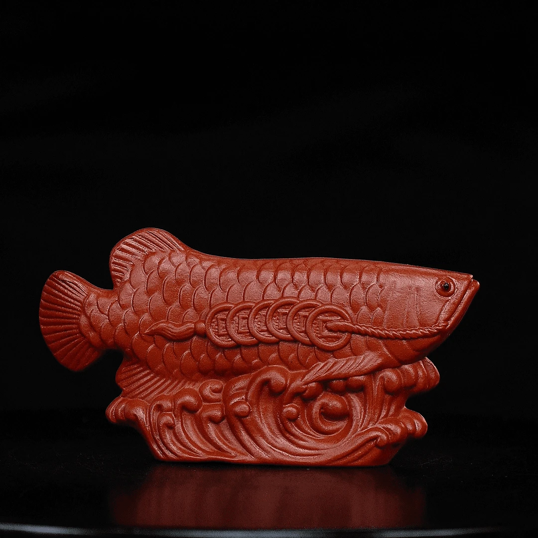 宜兴紫砂茶宠红 金龙鱼