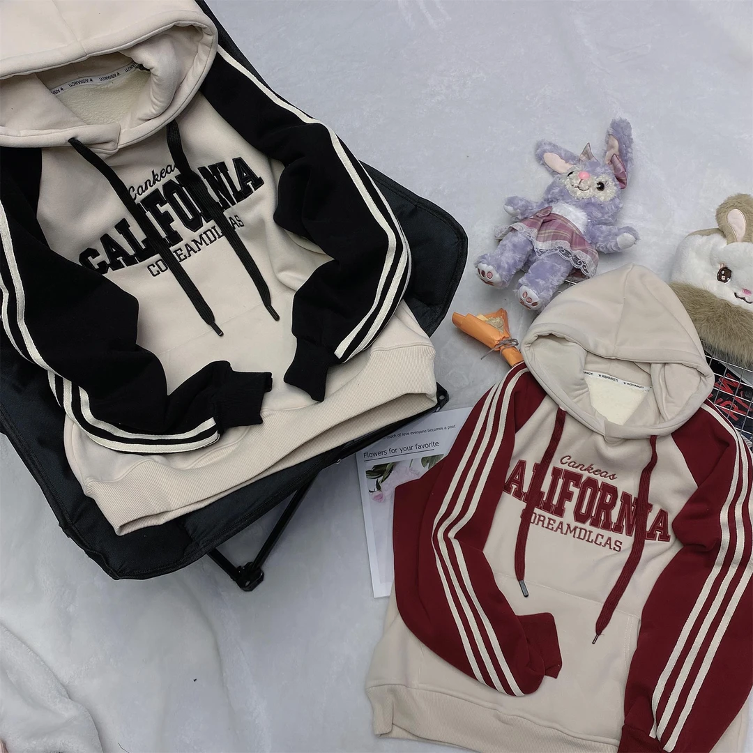 【潮牌甄选卫衣】中大童冬季加厚加绒韩版儿童2024新款连帽卫衣2313