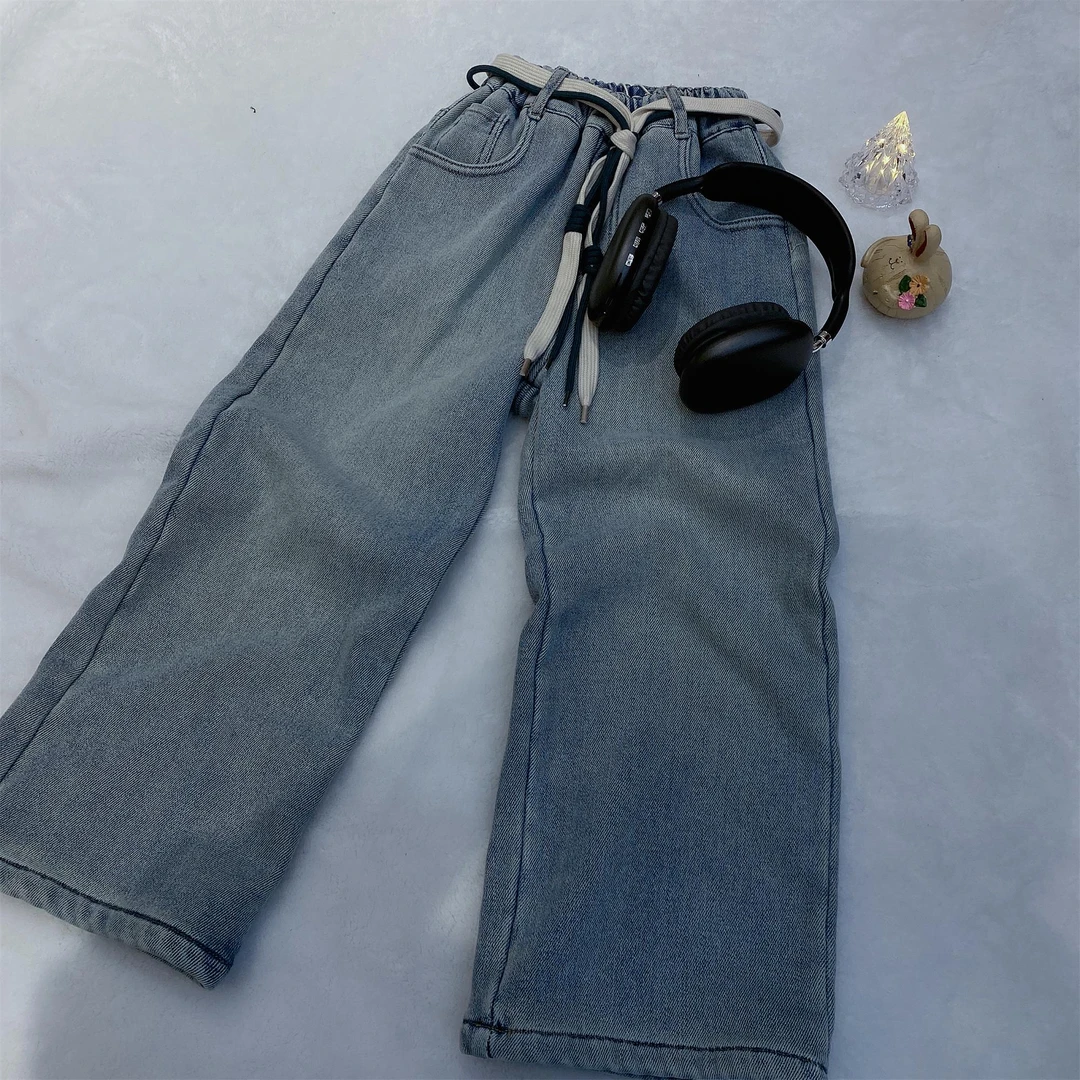 【潮牌甄选牛仔裤】中大童冬季新款加绒儿童牛仔裤洋气休闲裤236155