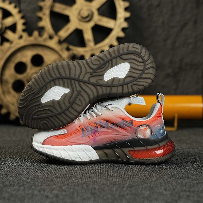 【熊姐宠粉】MB-2303深橙色爆米花气垫高档情侣跑鞋