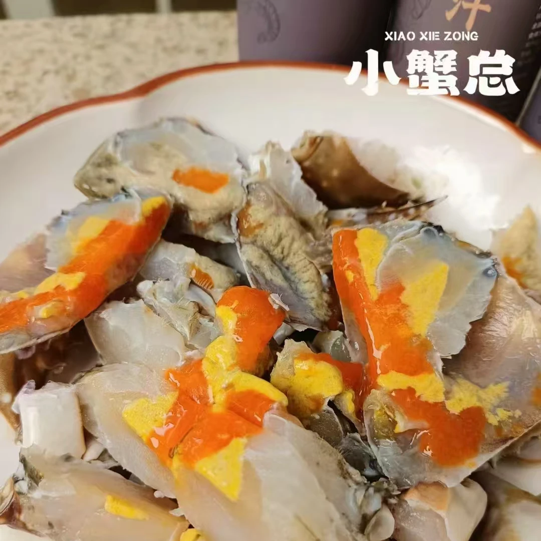 红膏炝蟹温州江蟹生呛蟹膏红肉多送料汁（不可蒸煮）