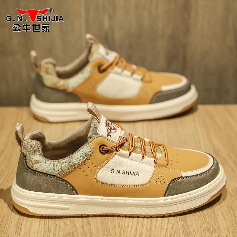 公牛世家2025新款休闲运动板鞋户外运动潮流男鞋