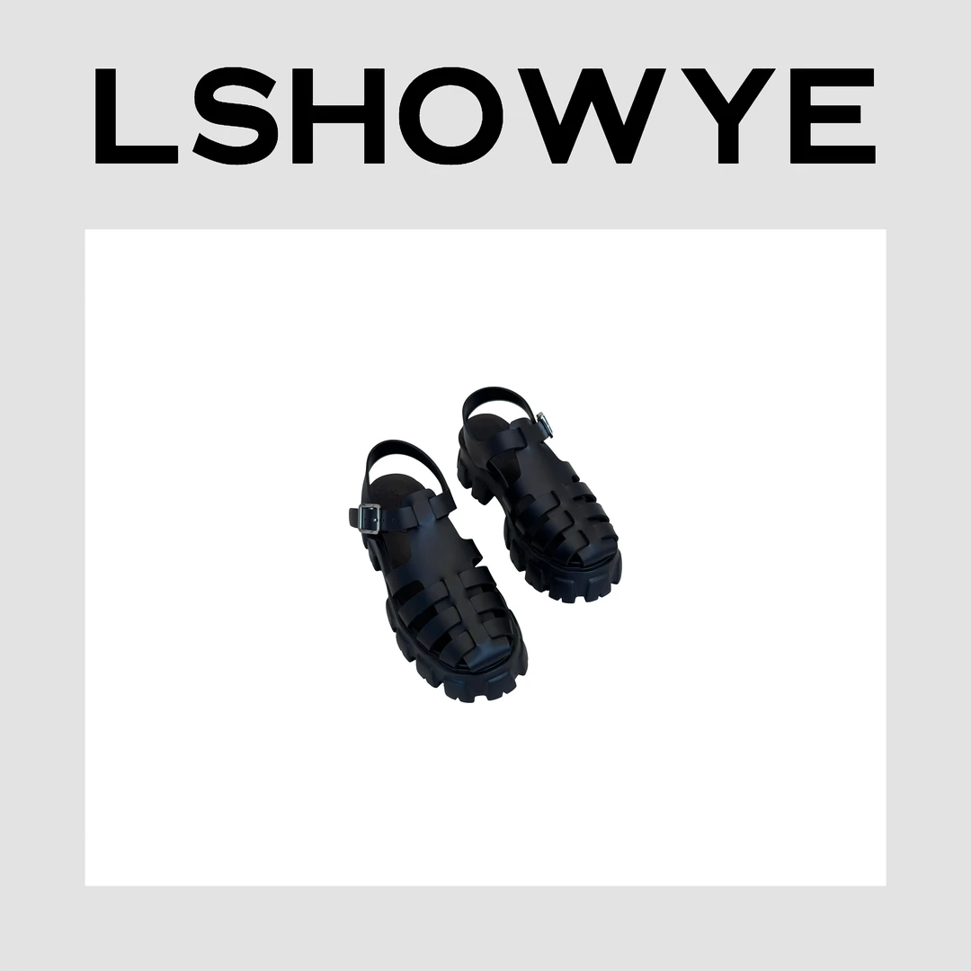 LSHOWYE｜镂空包头罗马猪笼凉鞋 24416ID