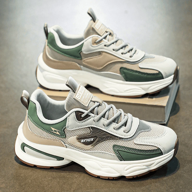 昌祥回力春秋防滑男鞋2024新款防臭网面运动休闲学生宽头老爹鞋