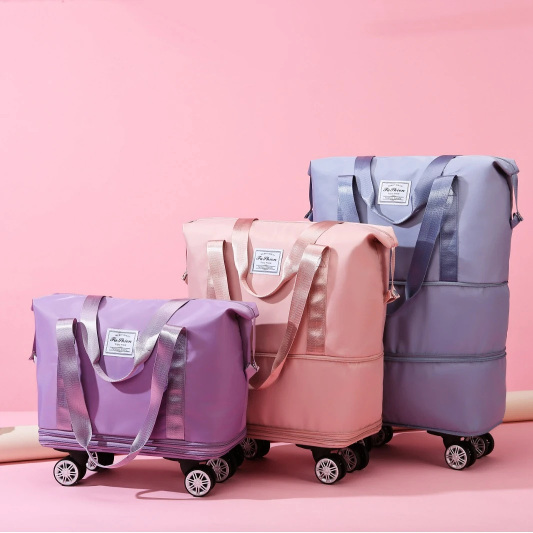 轮子包旅行包托运包干湿分离可拆卸滑轮五种颜色大容量出差旅行包
