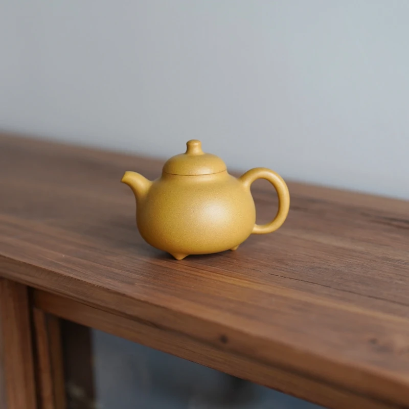 仓巴鹿人 乳鼎 宜兴紫砂壶黄金段泥纯手工中式茶壶茶具160cc