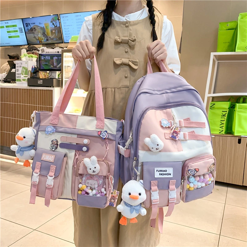 中学生书包女生初中生大容量2023年新款高中生小学生轻便双肩背包