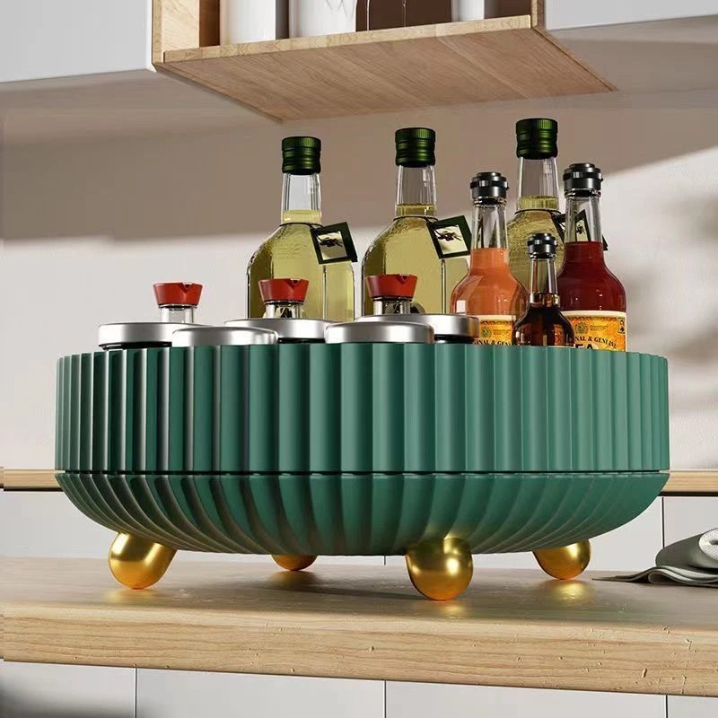 旋转调料置物架厨房台面多功能盐酱油瓶罐调味料收纳用品家用大全