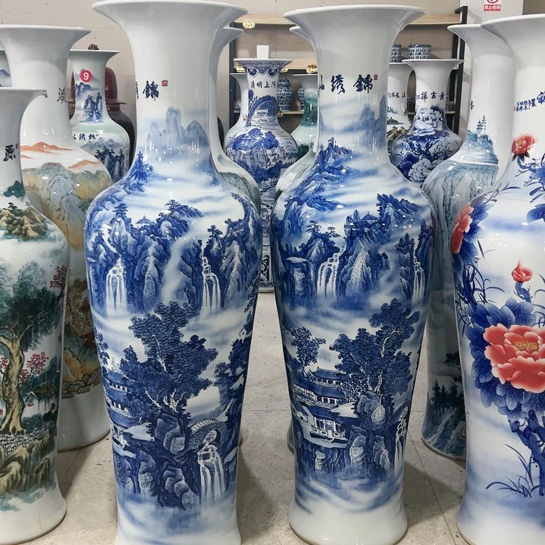 瓶高度1.6米落地大花瓶一对