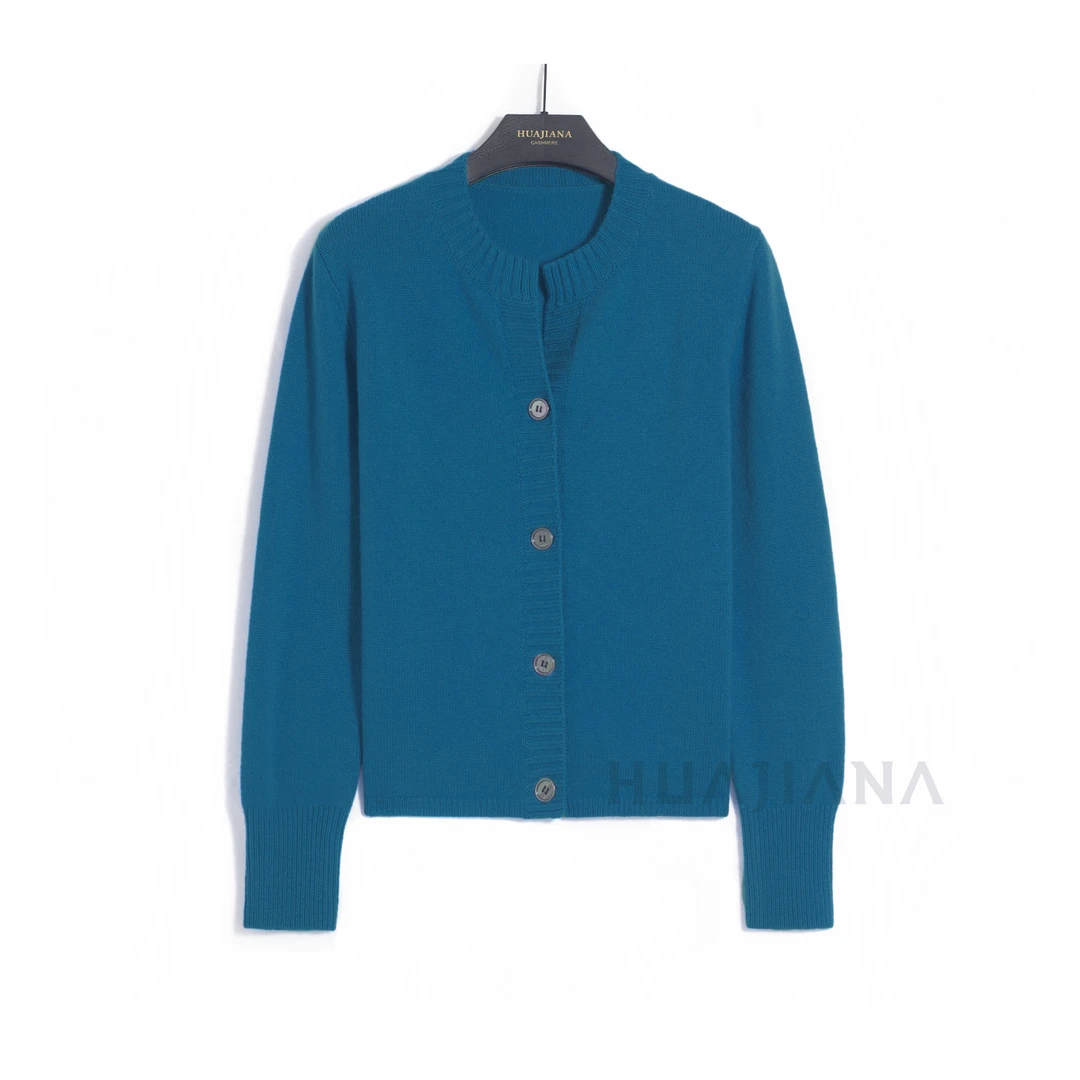 圆领百搭宽松长袖针织开衫