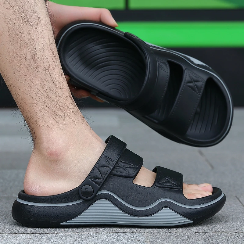 羽起男士凉拖鞋夏季外穿开车两穿潮流厚底防滑2025新款时尚不臭脚