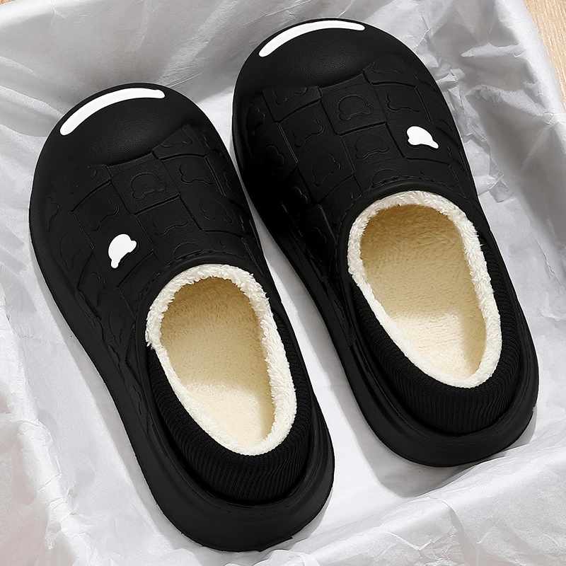 防水棉拖鞋女士冬季2025新款室内居家防滑加绒保暖包跟棉鞋男外穿