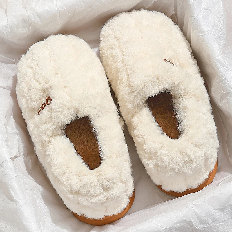 保暖棉拖鞋女士冬季2025新款室内家居防滑包跟厚底拖鞋男冬天外穿
