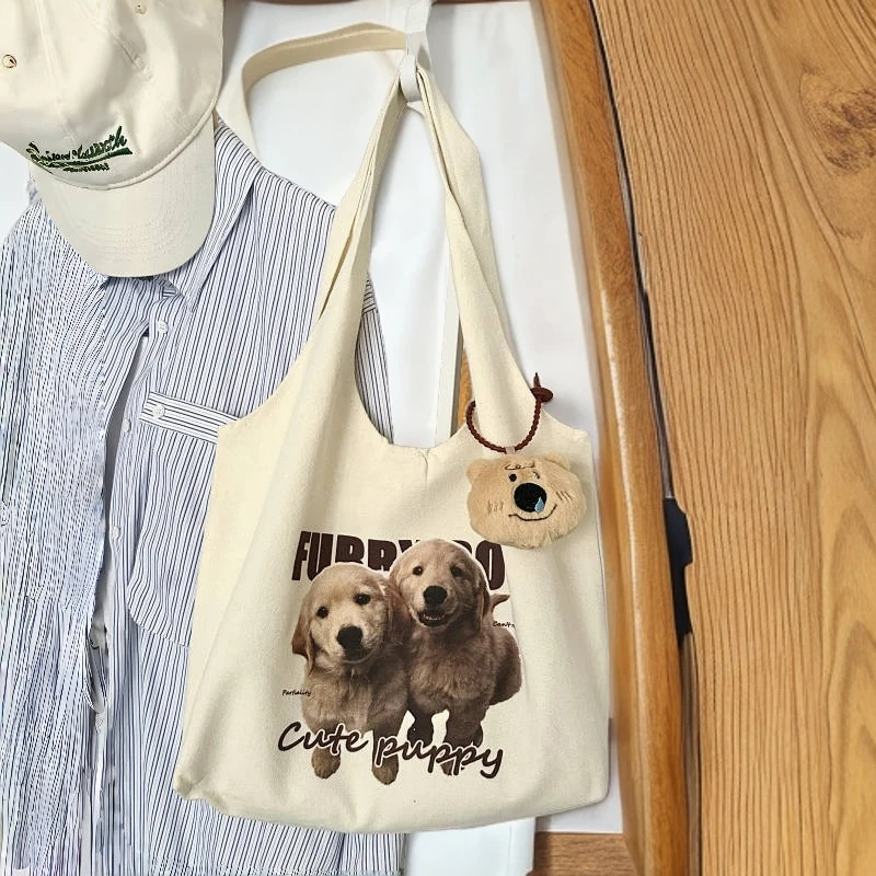 包包女帆布包2025新款手提单肩帆布袋大容量学生通勤上课百搭小众