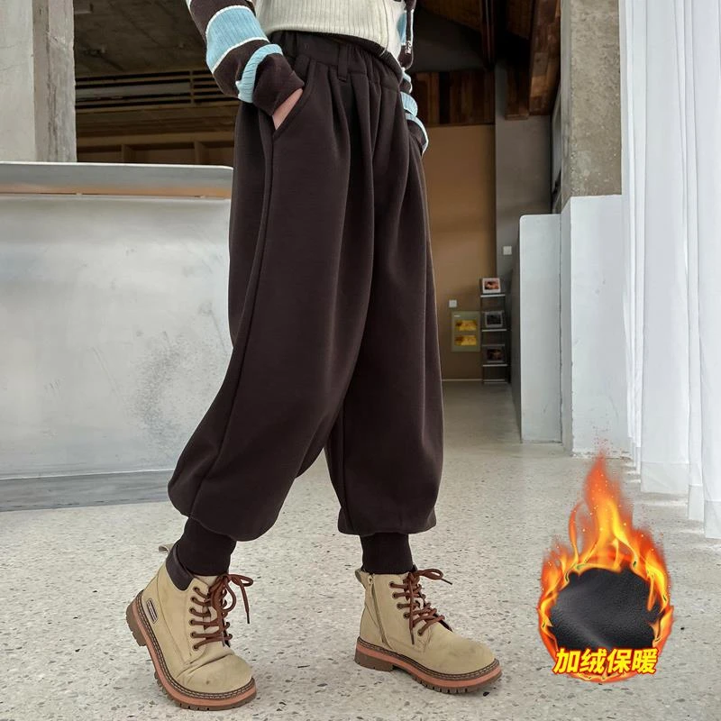 童装棉裤男童女童加厚宝宝中小童外穿婴儿宽松保暖裤子冬季