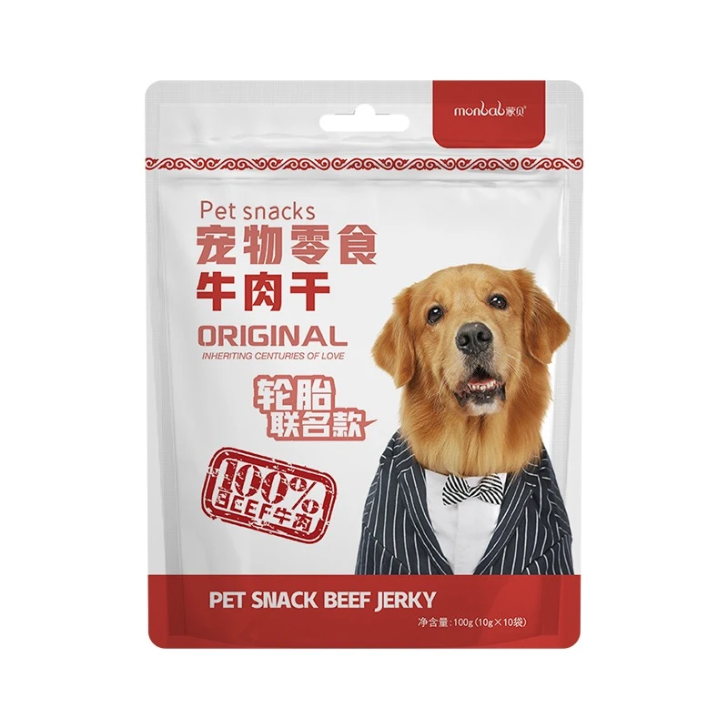 【店】蒙贝犬用牛肉干10g×10根全犬类草原纯肉训犬奖励宠物零食