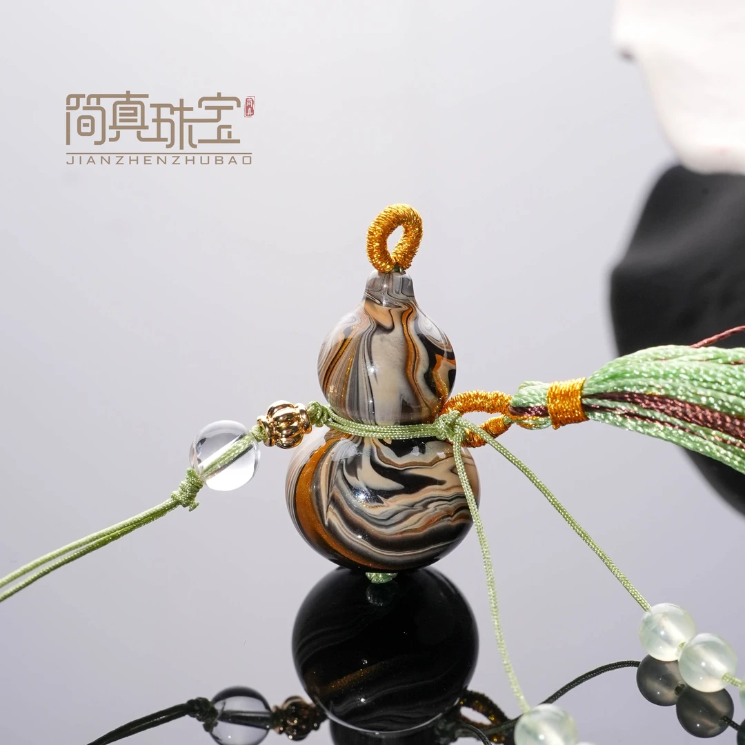 【福禄】简真珠宝 檀木大漆葫芦