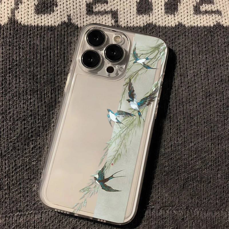 新款喜鹊报春iphone15/13苹果14pro手机壳华为vivo小米oppo套荣耀