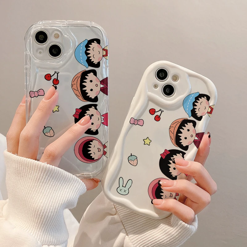 卡通小丸子苹果15Plus手机壳13软iPhone14Pro/7/12防摔xs/xr/8p/7