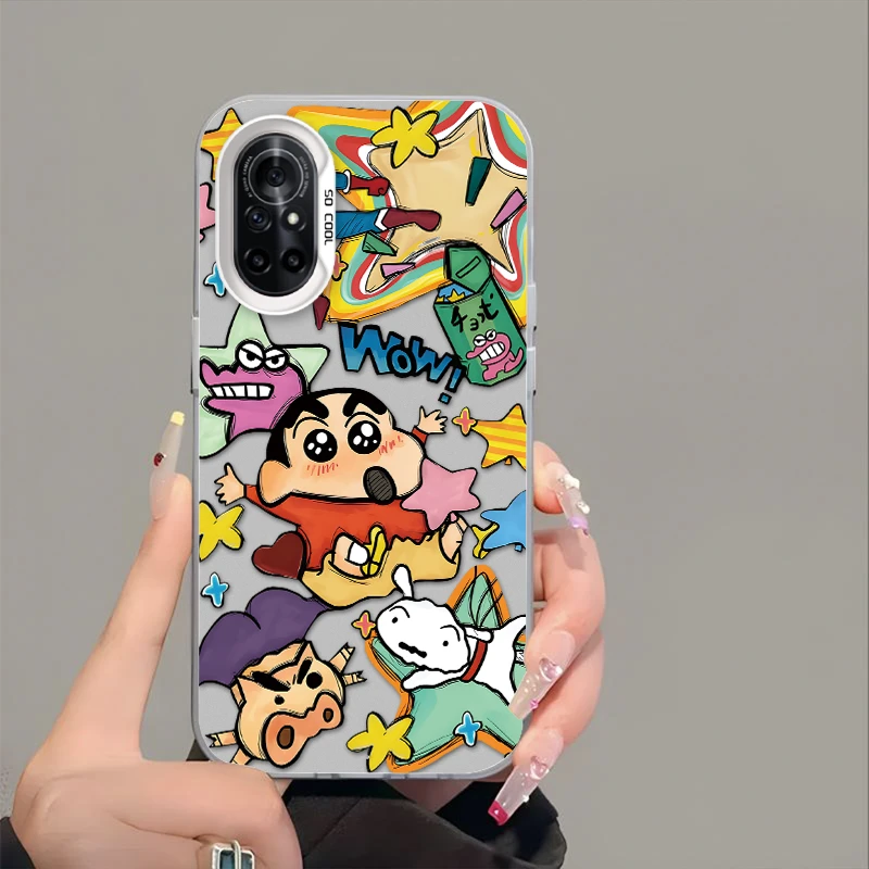 涂鸦小新适用于华为nova8手机壳新个性nova8 pro创意彩银壳潮牌款