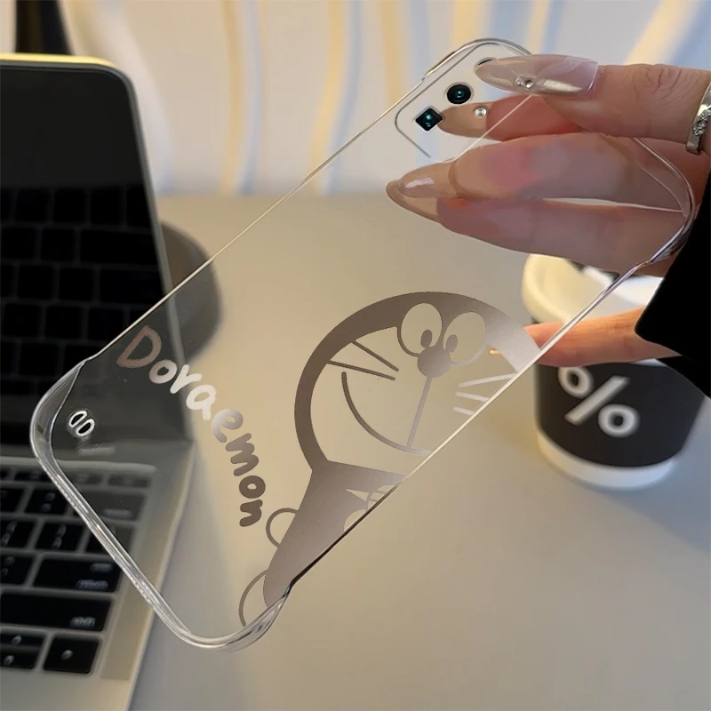 哆啦A梦适用于荣耀30手机壳新款小众30 pro透明无边框PC壳高级感