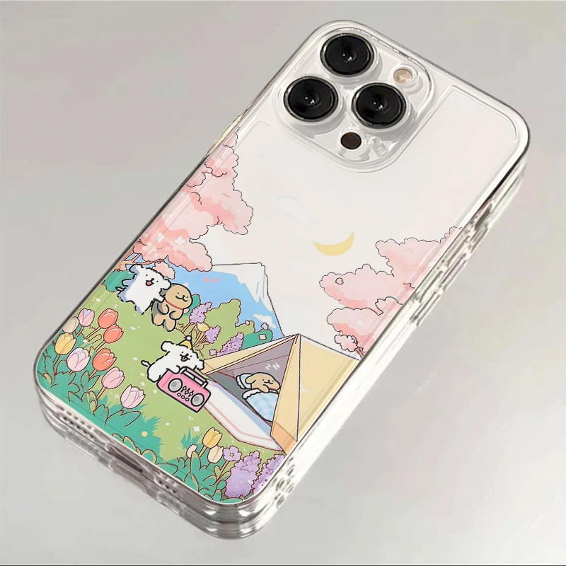 春日露营iphone15苹果手机壳14promax软胶13pro透明12/卡通XR新款