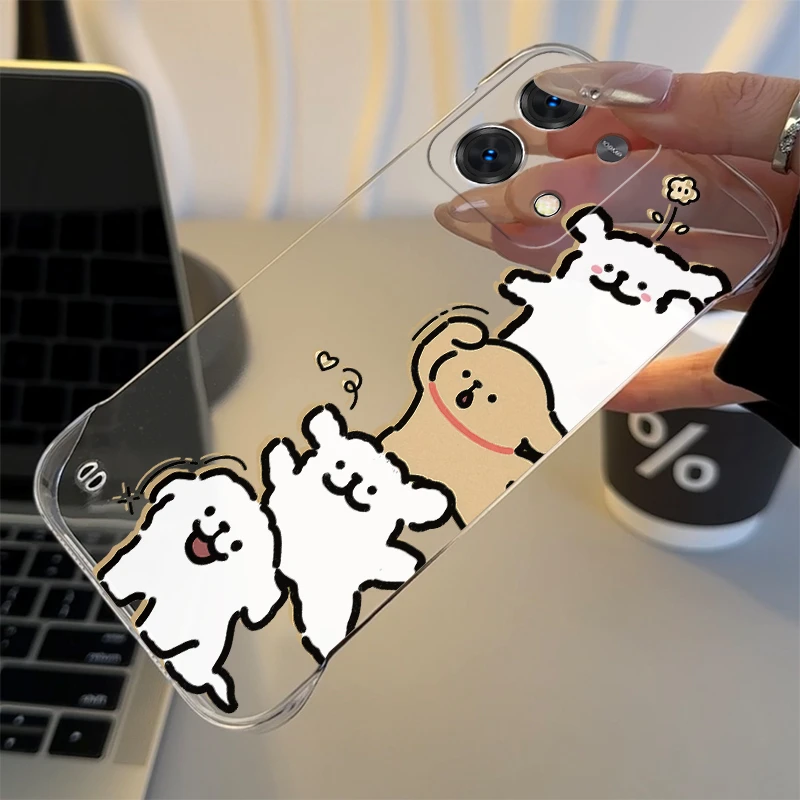 线条小狗适用于红米note13手机壳13pro+无边框PC壳13pro新12turbo