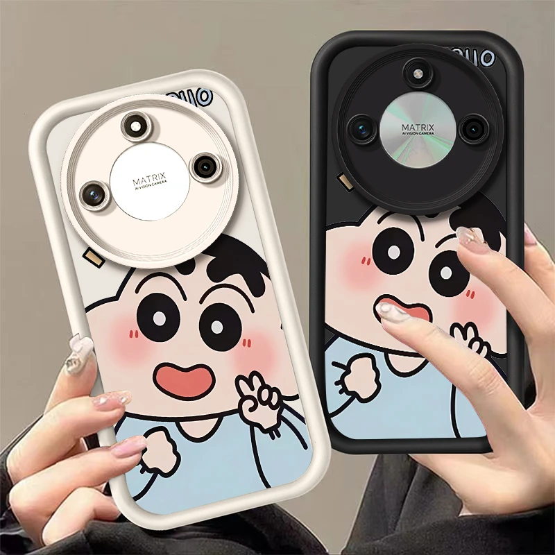 壳玛仕蜡笔小新适用荣耀荣耀X60pro手机壳新可爱HonorX60软壳全包