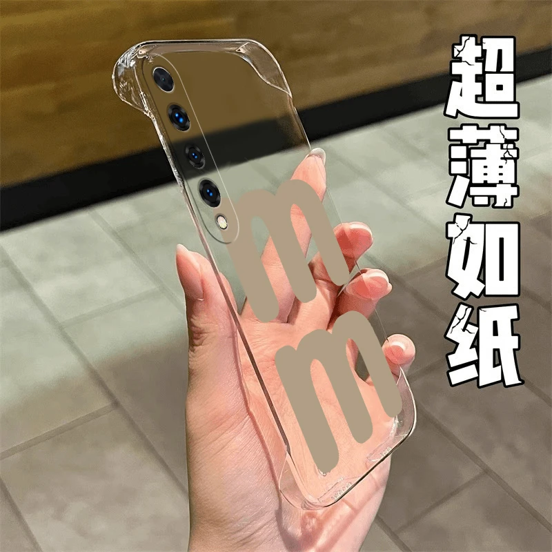 M记图案适用于小米10手机壳透明创意Xiaomi 10s无边框PC壳简约风